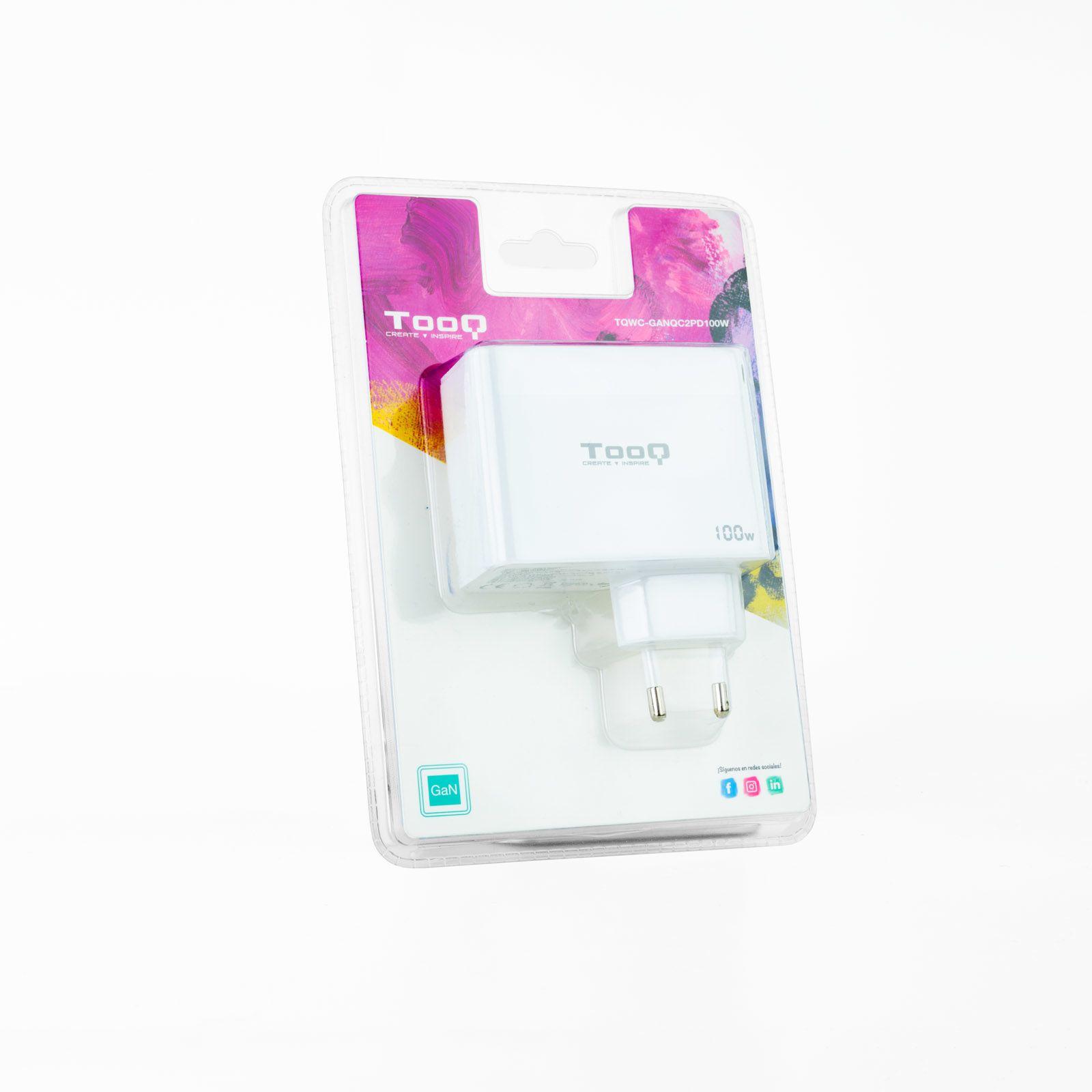 Carregador de Parede TOOQ TQWC-GANQC2PD100W (100 W - QC - Branco), miniatura 2