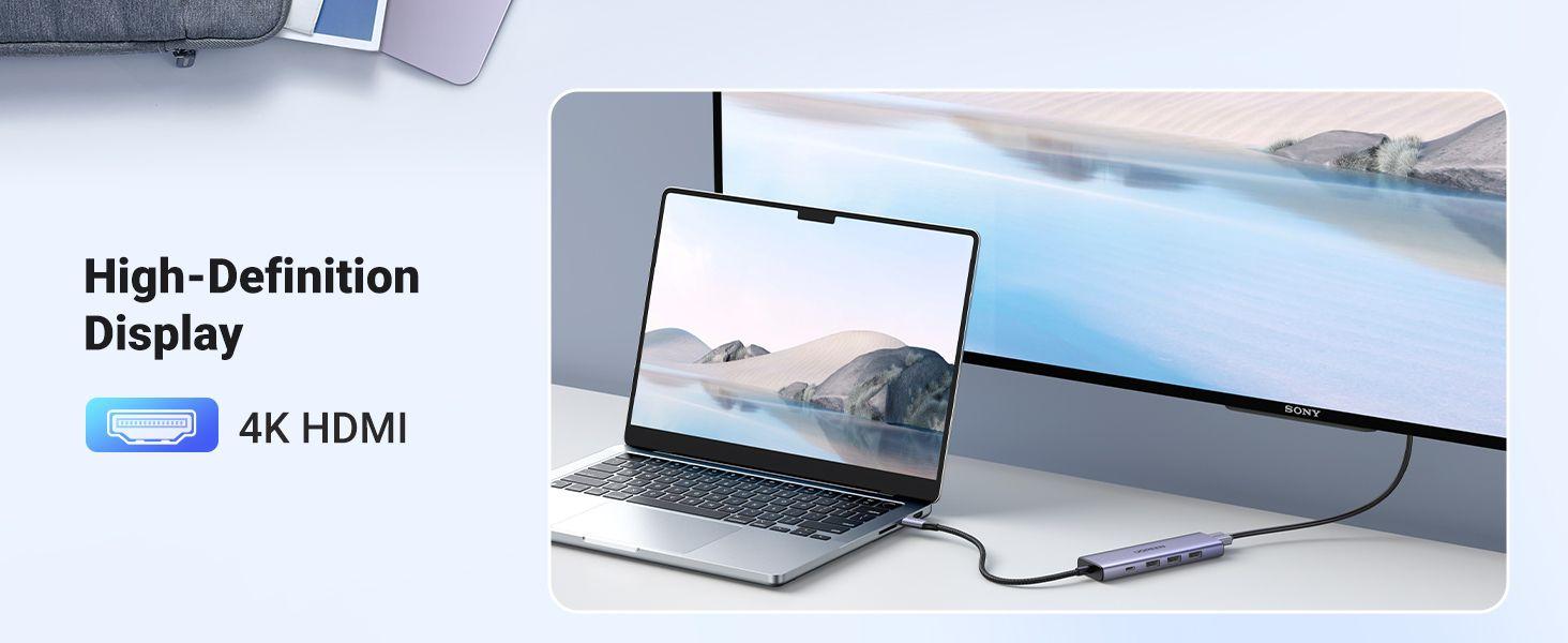 Adaptador USB-C UGREEN CM511 (USB Type-C - HDMI, USB 3.0 - Prateado) — miniatura 8