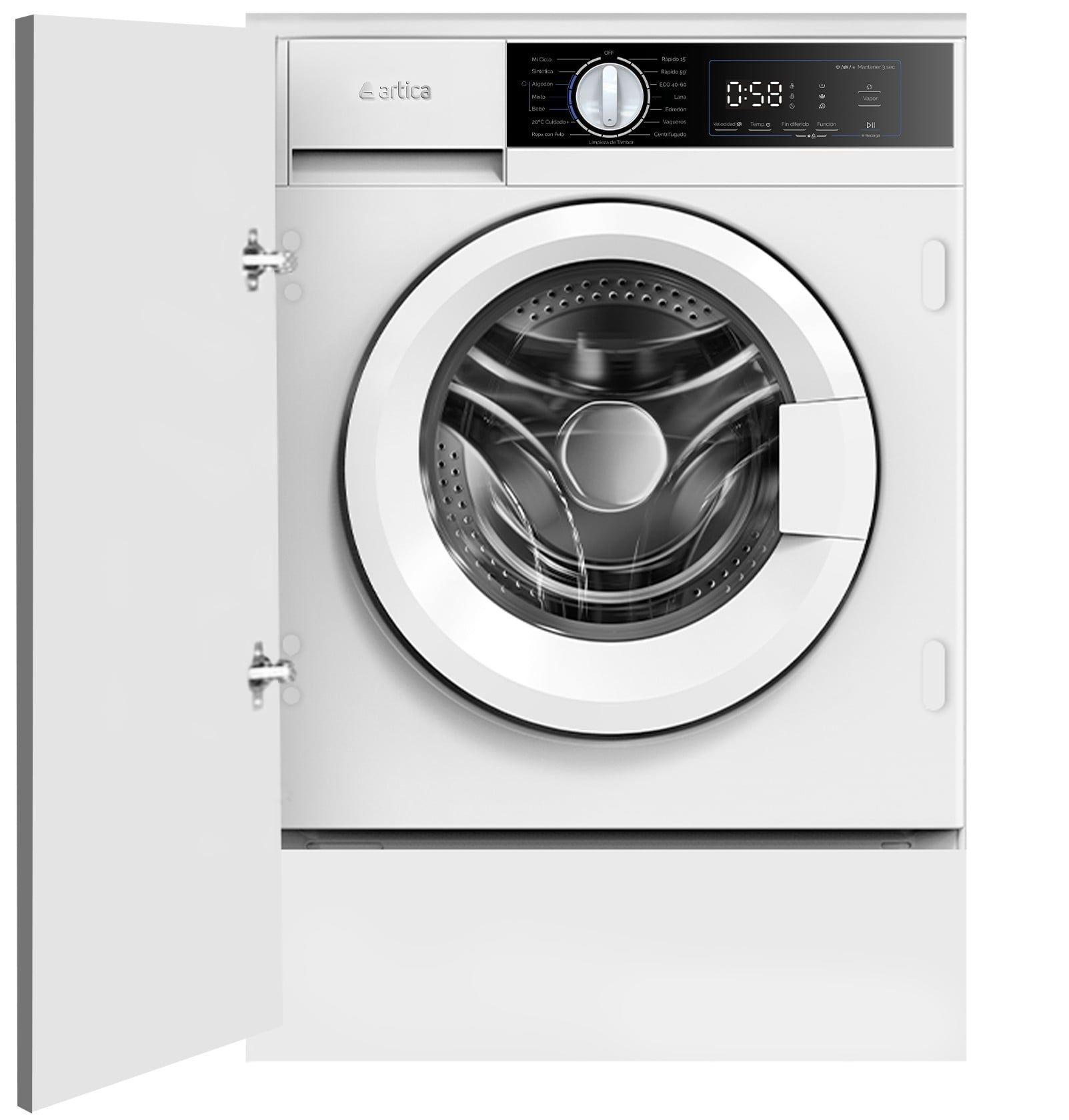 Máquina de Lavar Roupa Encastre ARTICA AL81400AIB (1400 RPM - Altura 82,5 cm - 83 cm - Branco)