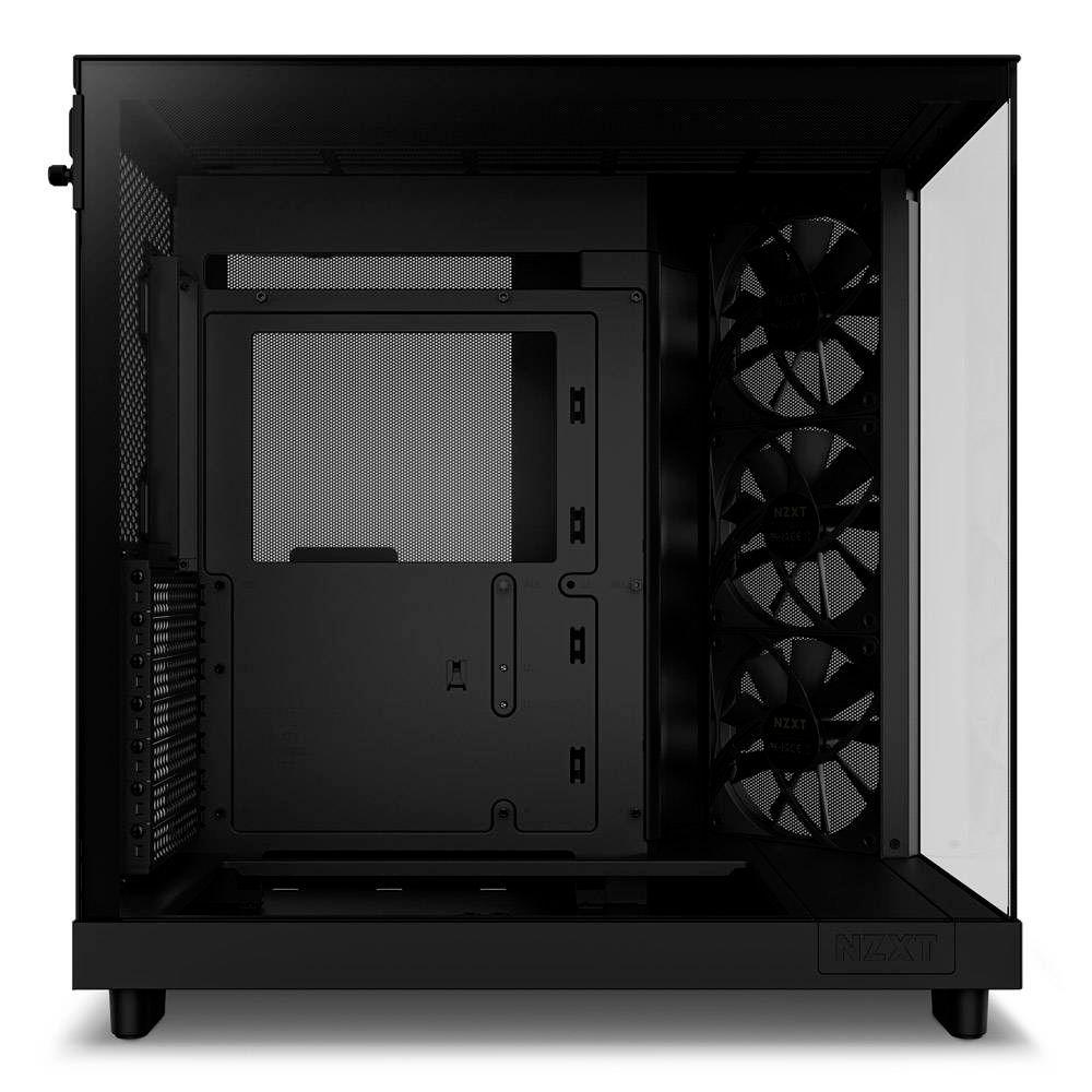 Caixa PC NZXT H6 Flow (ATX, micro ATX, Mini-ITX - ATX, SFX, SFX-L - Midi Tower - Preto) — miniatura 4