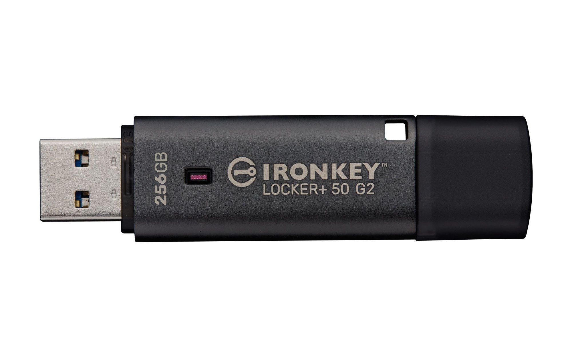 Pen USB KINGSTON IronKey Locker+ 50 G2 (Com tampa - USB Type-A - 3.2 Gen 1 - Preto), miniatura 2