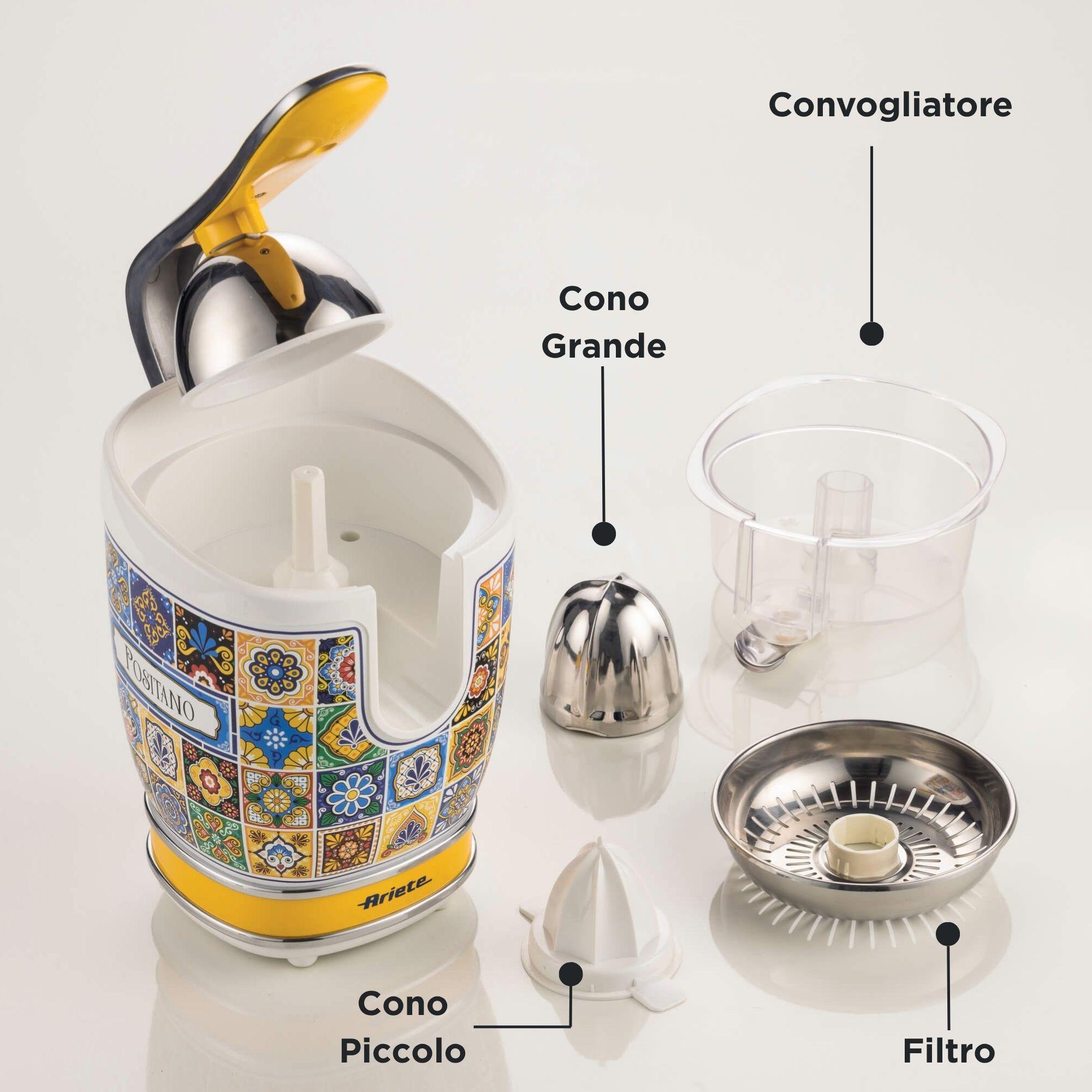 Espremedor de Citrinos Elétrico ARIETE Positano 0413/0P (Altura 29 cm - Azul e Amarelo), miniatura 9