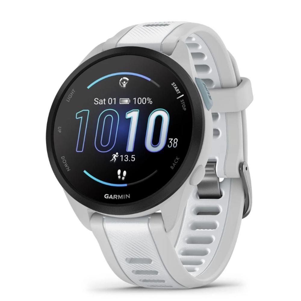 Smartwatch GARMIN Forerunner 165 43 mm (Redondo - Android, iOS - AMOLED - Cinzento/Branco)