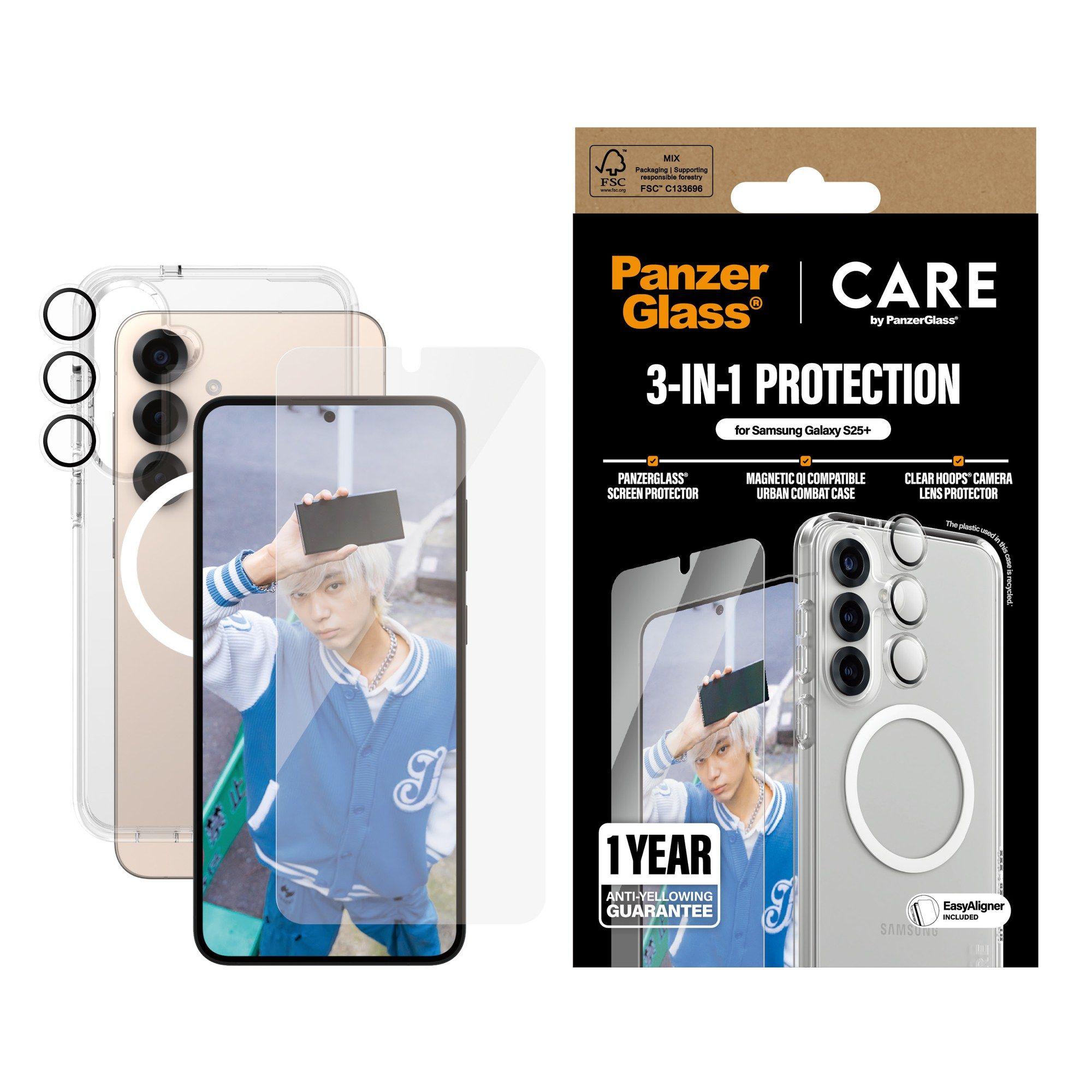 Conjunto de Proteção de Ecrã PANZERGLASS CARE Flagship 3-in-1 Bundle Samsung Galaxy S25 Plus (Samsung - Transparente) — miniatura 2