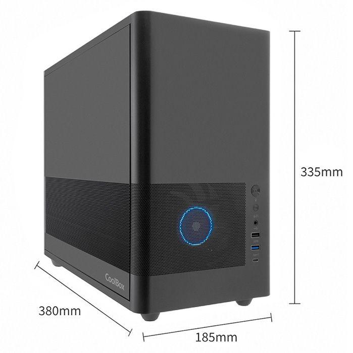 Caixa PC COOLBOX MP2 (Mini-ATX, Mini-ITX, Micro ATX - Midi Tower - Aço SPCC de 0,8 mm - Preto), miniatura 8