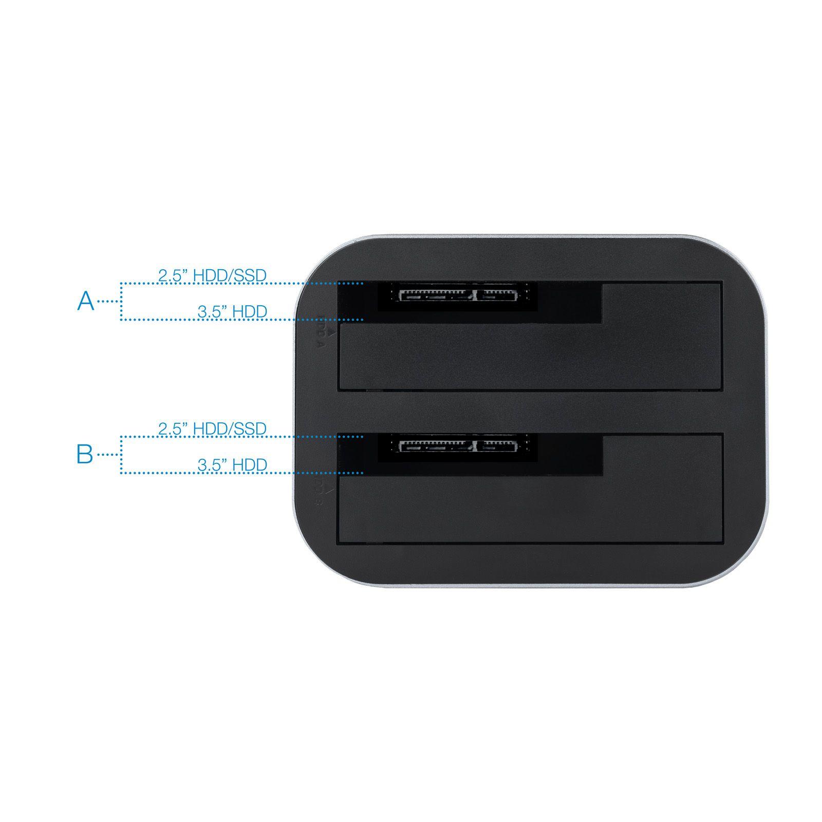 Docking Station para Discos SATA TOOQ TQDS-805G (8 TB - 2.5,3.5 " - Alumínio), miniatura 4