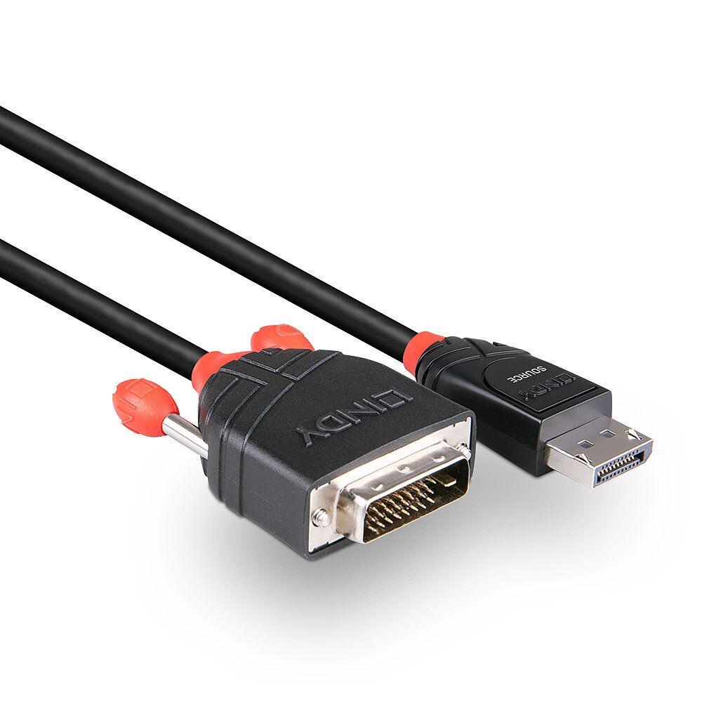 Cabo Adaptador de Vídeo LINDY 41491 (2 m - DVI-D - Preto), miniatura 3
