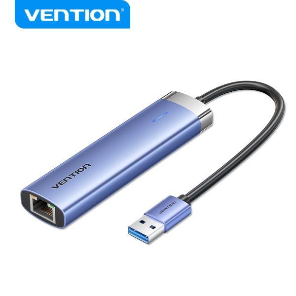 Hub USB VENTION TGFSB (RJ45, USB-A 3.2 Gen 1, USB-C - Azul) — miniatura 3