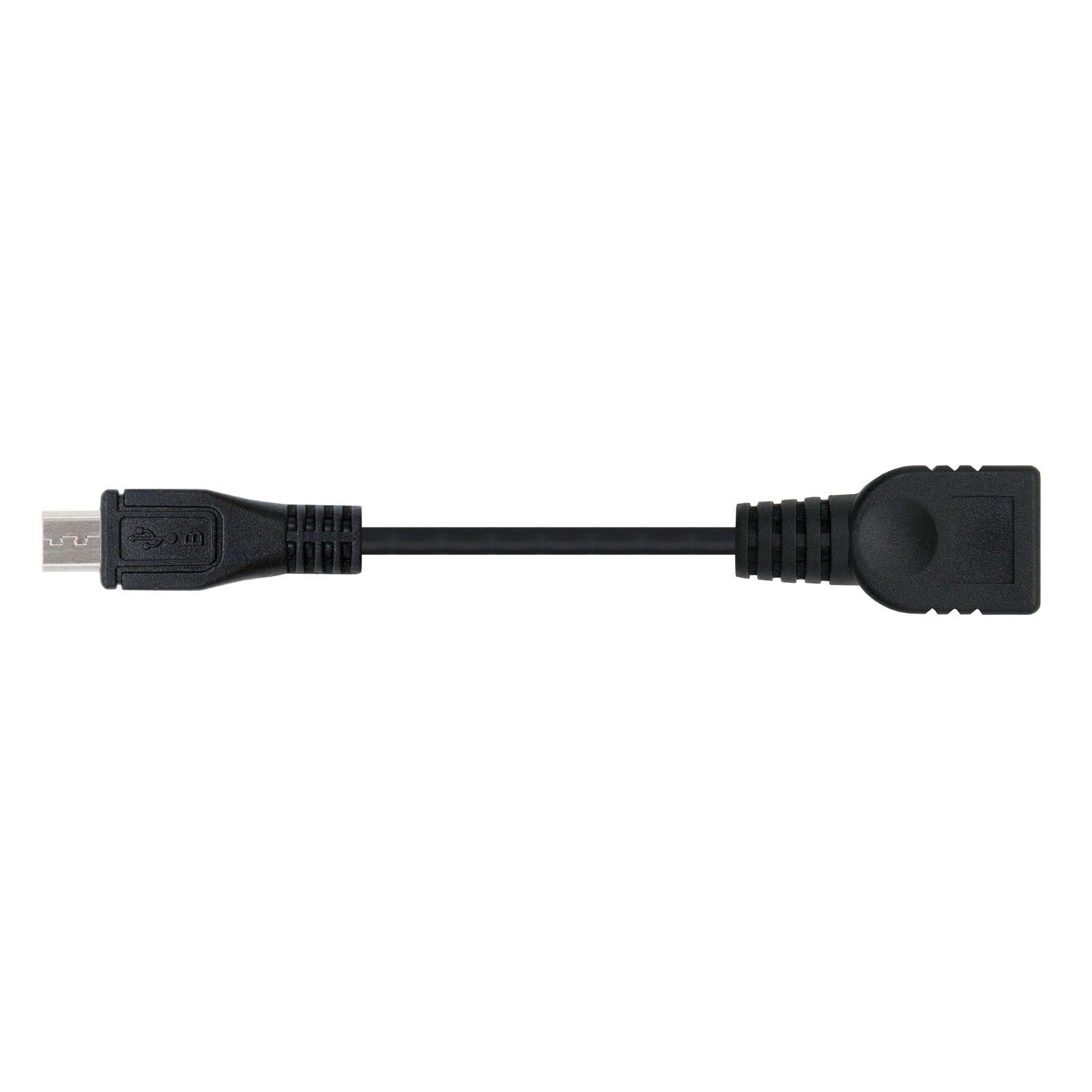 Cabo USB OTG NANOCABLE 10.01.3500 (0,15 m - Micro-USB B - USB A - Preto) — miniatura 3