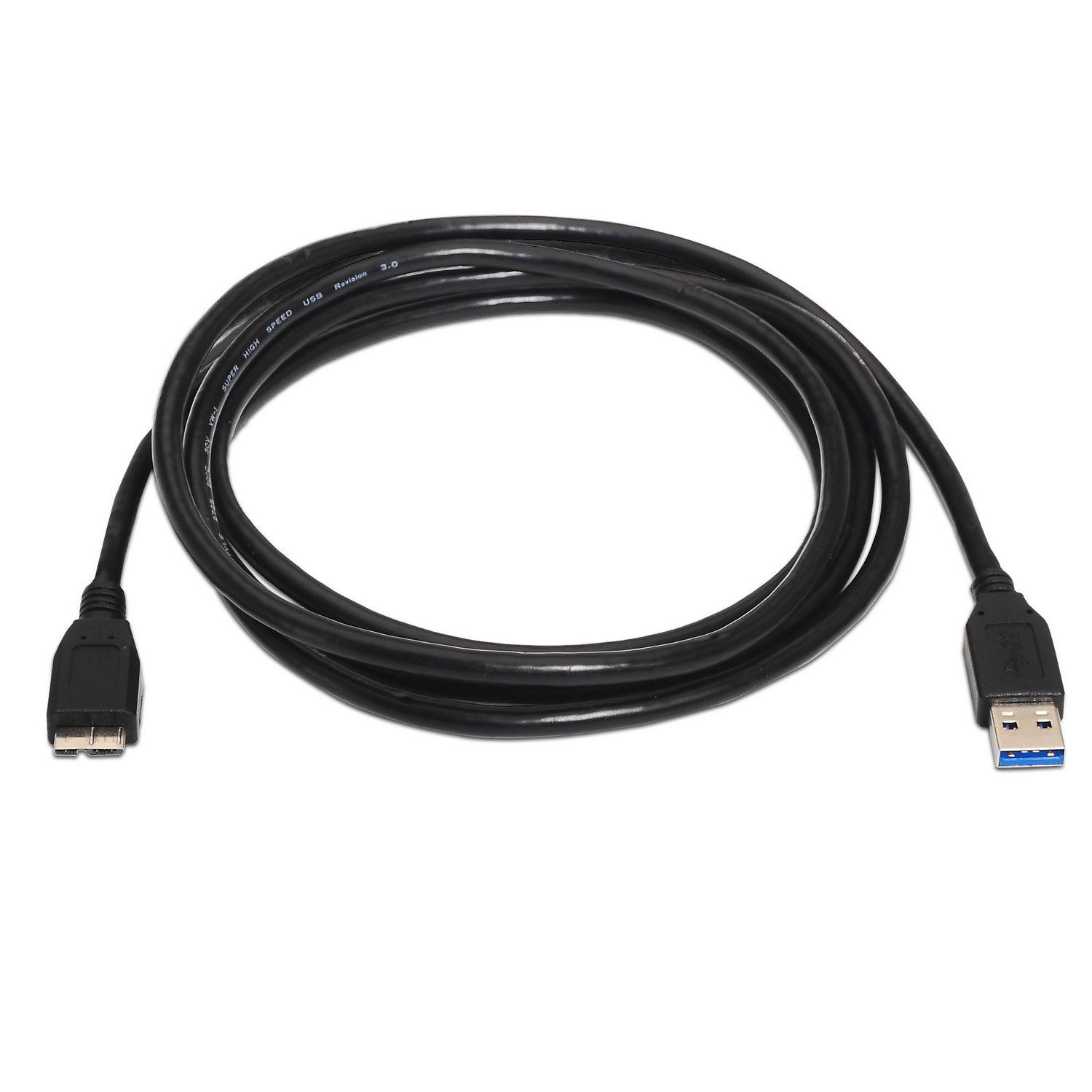 Cabo USB AISENS A105-0044 (2 m - Micro-USB B - USB A - Preto) — miniatura 2