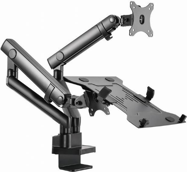 Suporte de Monitor GEMBIRD MA-DA3-02 (17-32" - VESA 100x100 - Preto)