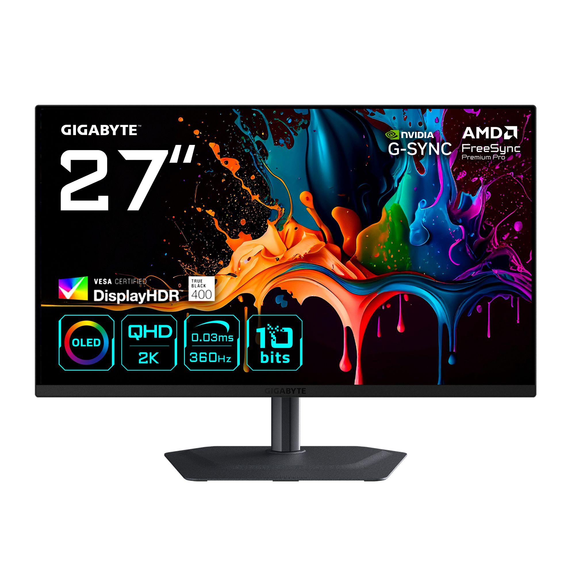 Monitor GIGABYTE MO27Q3 (27" - OLED - 360 Hz - Preto)