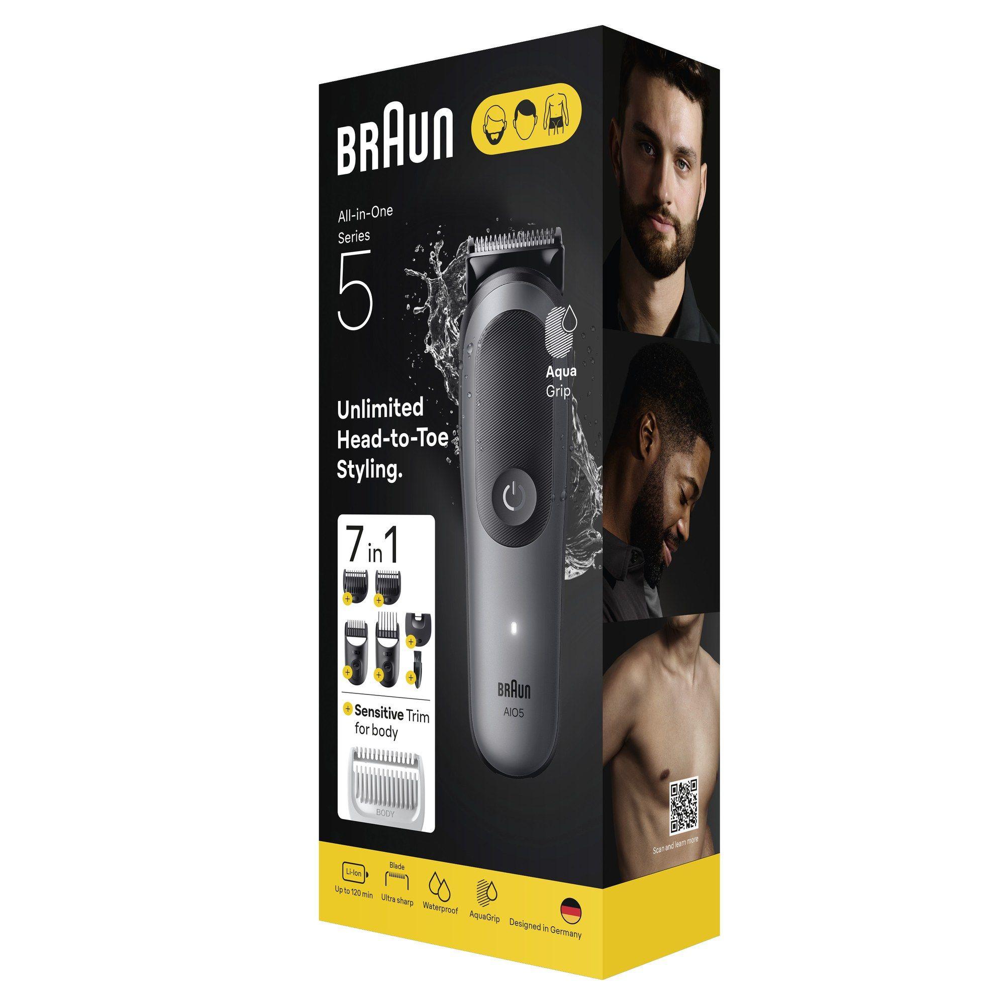 Aparador Multifunções de Cabelo e Corpo BRAUN Series 5 AIO5520 (Preto e Cinzento) — miniatura 4