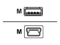 Cabo USB 2.0 A para Mini-B SHARKOON (0,5 m - Preto) — miniatura 2