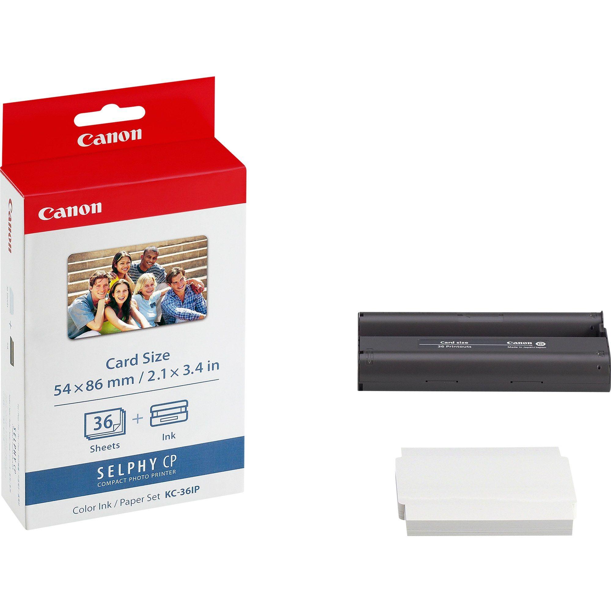 Kit de Tinteiro e Papel Fotográfico CANON KC-36IP (36 folhas)