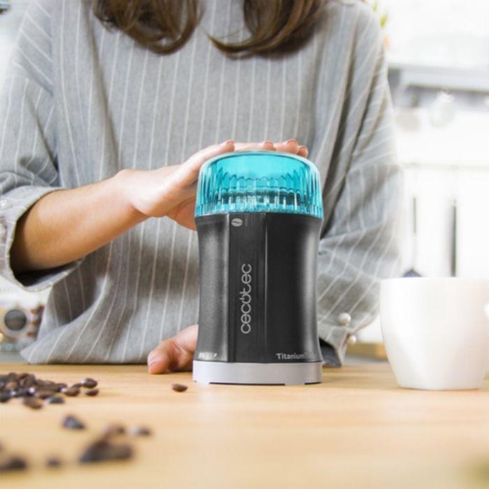 Moinho de Café e Especiarias CECOTEC TitanMill 200 (200 W - 50 g - Aço escovado - Preto) — miniatura 4