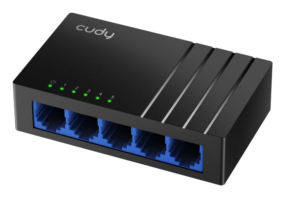 Switch de Rede CUDY GS105D (10, 100, 1000 Mbit/s - 0,375 MB - 10 Gbit/s - Preto) — miniatura 3