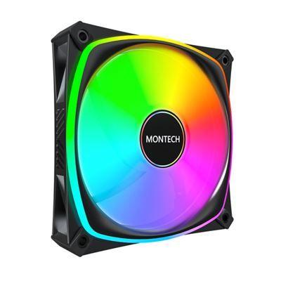 Conjunto de Ventoinhas para Caixa PC MONTECH RX120 PRO (Multicolor - Preto) — miniatura 2