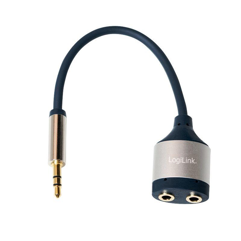 Adaptador Divisor de Áudio LOGILINK CA1100 (0,18 m - Azul/Prateado), miniatura 2