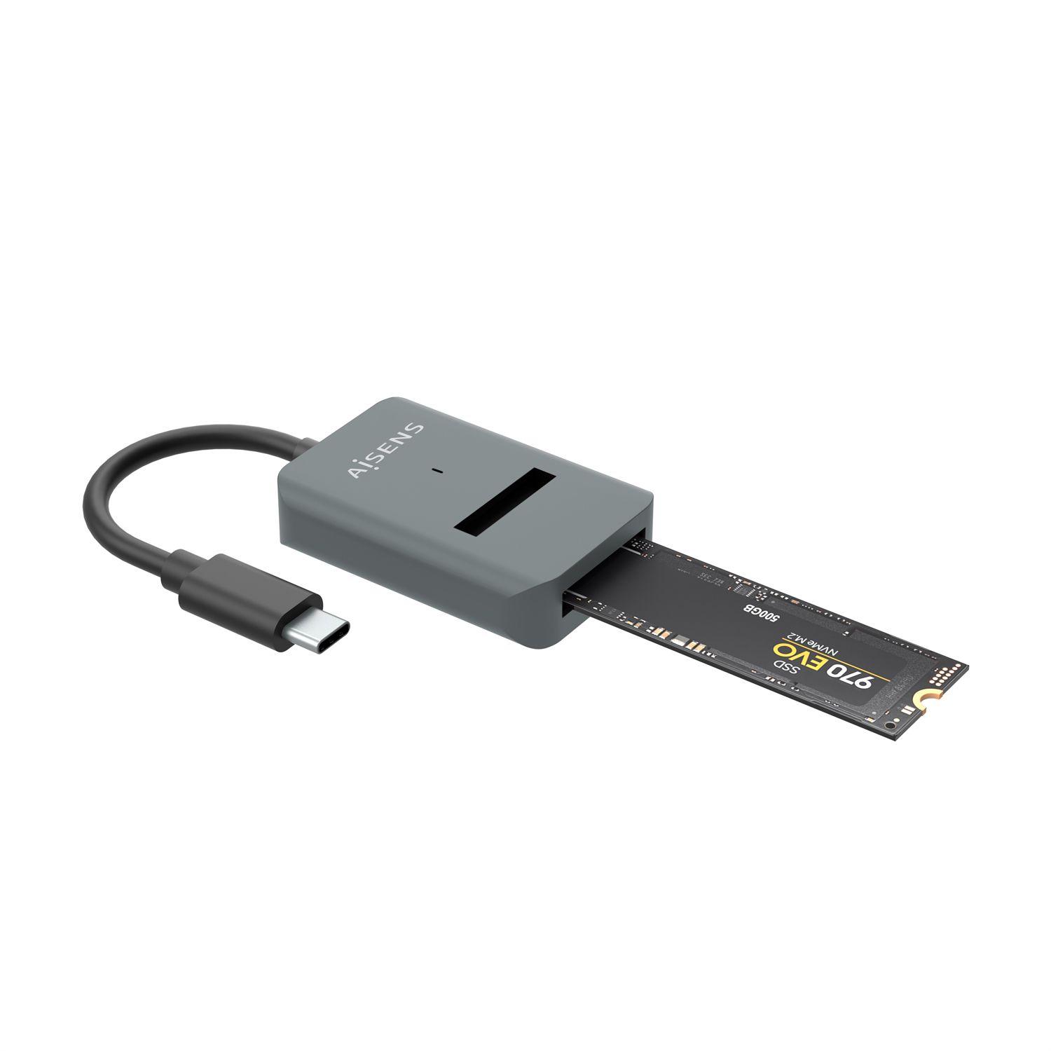Caixa Externa M.2 AISENS ASUC-M2D012-GR (2 TB - M.2 - USB Type-C - Cinzento) — miniatura 2