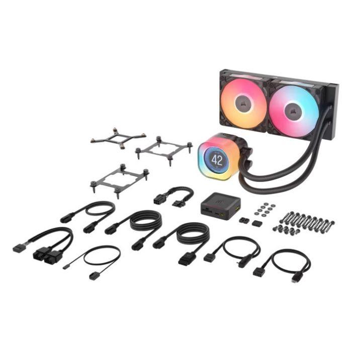 Kit de Refrigeração Líquida CPU CORSAIR iCUE LINK TITAN 240 RX LCD (12 cm - 2100 RPM - 2,7 cm - Preto) — miniatura 6