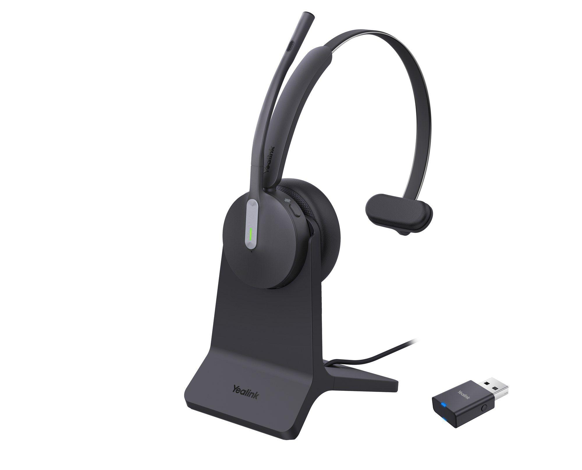 Headset YEALINK WH64 Hybrid Mono Charging Stand Teams / UC (Monofónico - Sem fios - Supra-aural - Preto)