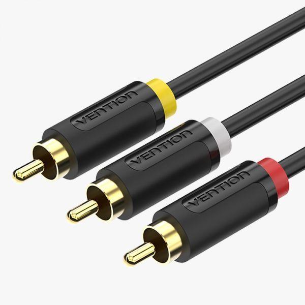 Cabo Áudio Estéreo VENTION BCABH (3x RCA Macho - 2 m - Preto) — miniatura 2