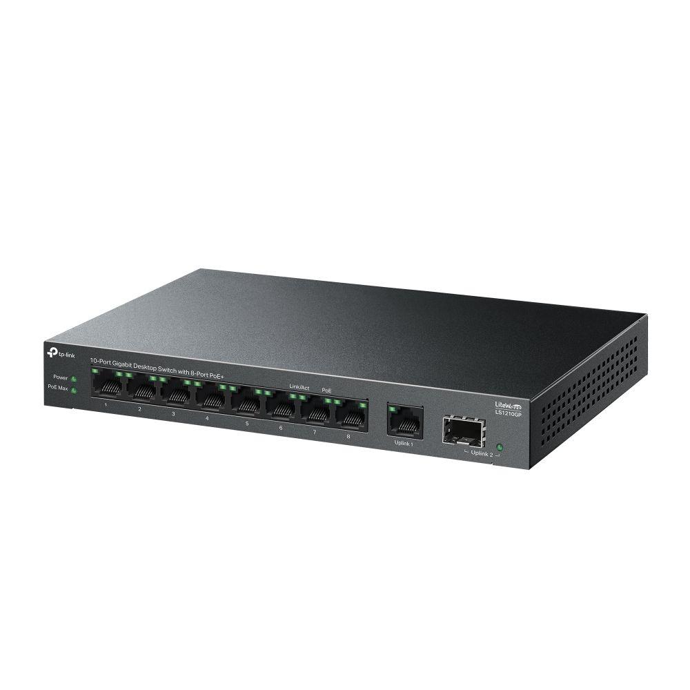 Switch TP-LINK LS1210GP (Gigabit Ethernet - 20 Gbit/s - 16000 bytes - Preto), miniatura 2