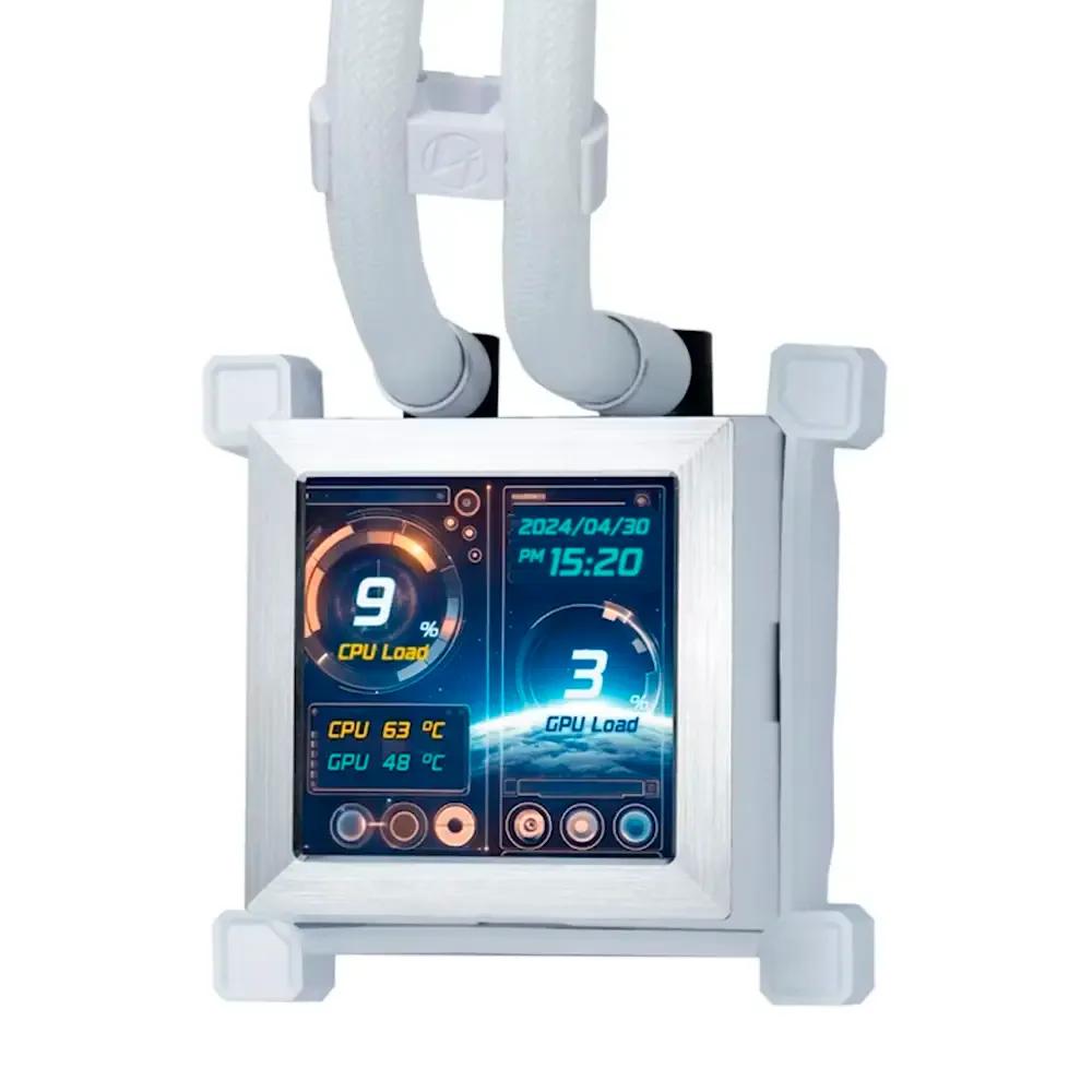 Sistema de Refrigeração Líquida AIO LIAN LI Galahad II LCD SL-INF 360 (AM5, AM4, LGA 1700 - 120 mm - 2500 RPM - Branco), miniatura 2