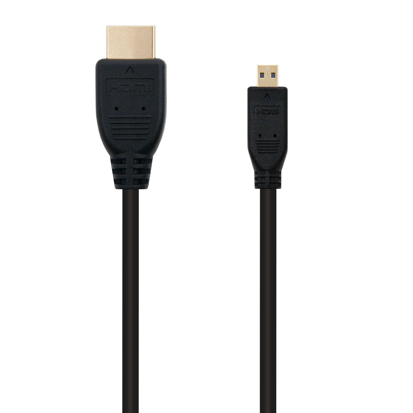 Cabo Micro HDMI para HDMI NANOCABLE 10.15.3502 (1,8 m - 120 Hz - HDMI Type D - Preto), miniatura 2