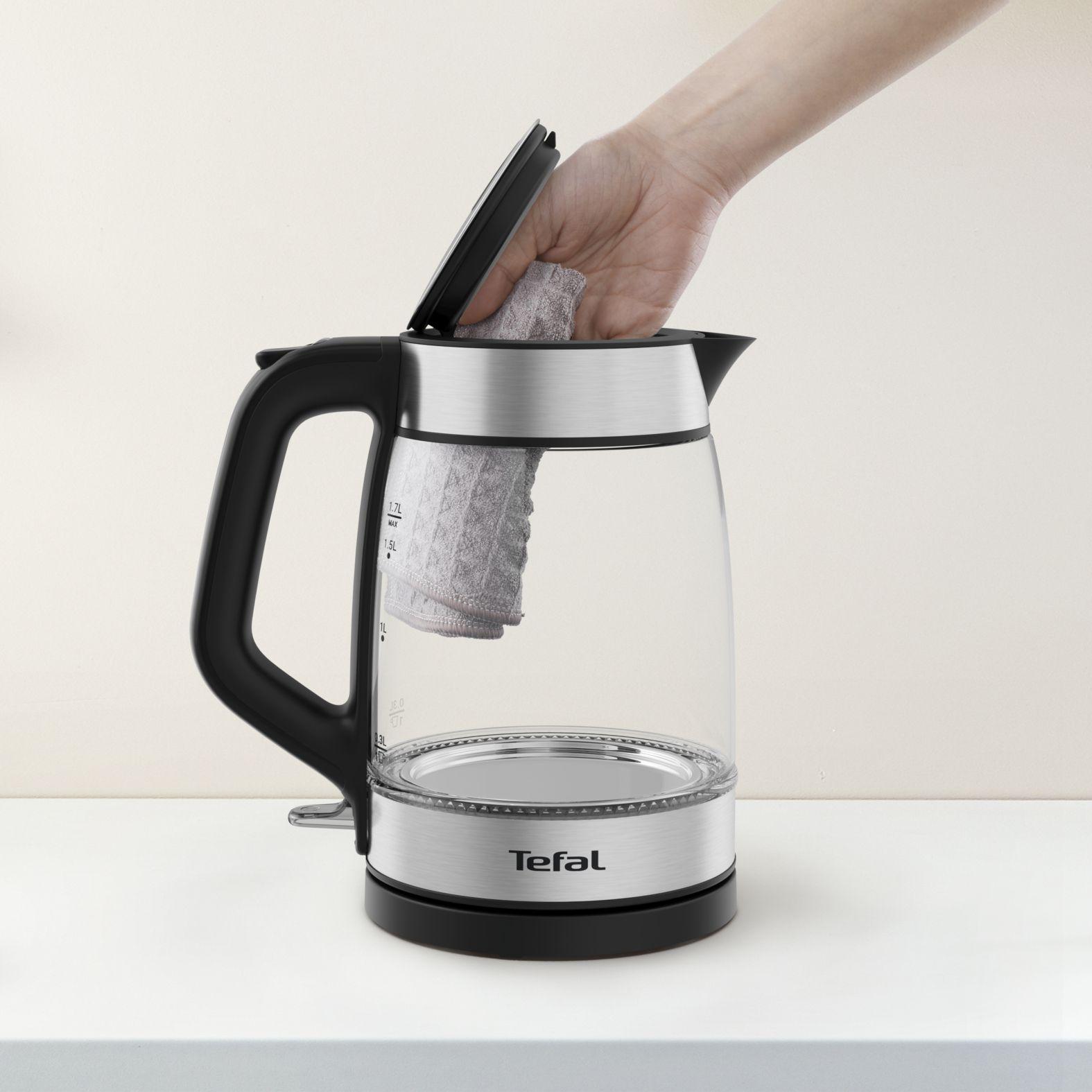 Jarro Elétrico TEFAL KI605830 (2200 W - 1,7 l - Vidro - Preto/Prateado/Transparente) — miniatura 4