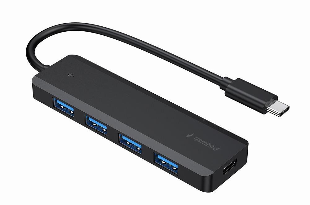 Hub USB-C GEMBIRD UHB-CM-U3P4P-01 (0,15 m - Preto)
