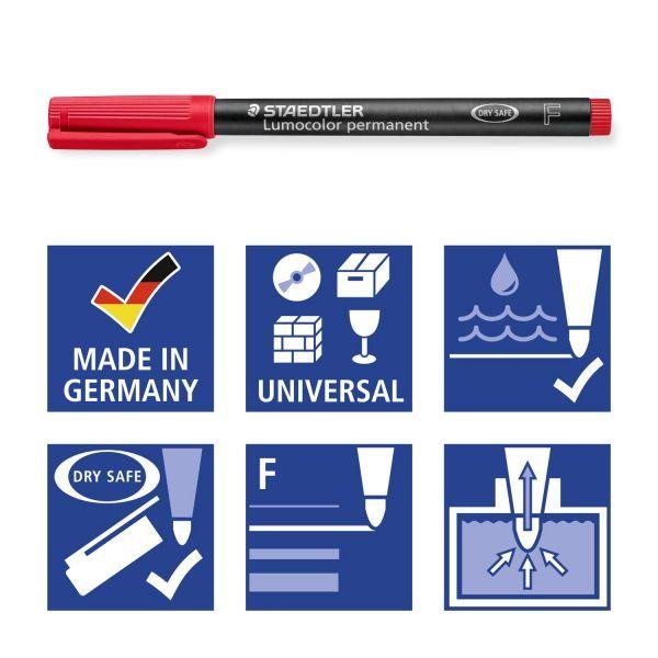 Marcadores Permanentes STAEDTLER Lumocolor 318 C14 (Cores sortidas) — miniatura 4