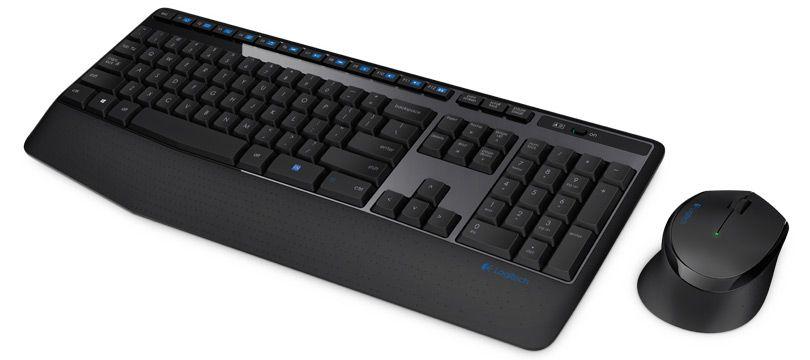 Conjunto de Teclado e Rato LOGITECH MK345 (Inglês - Tamanho completo - RF Wireless - Preto), miniatura 2