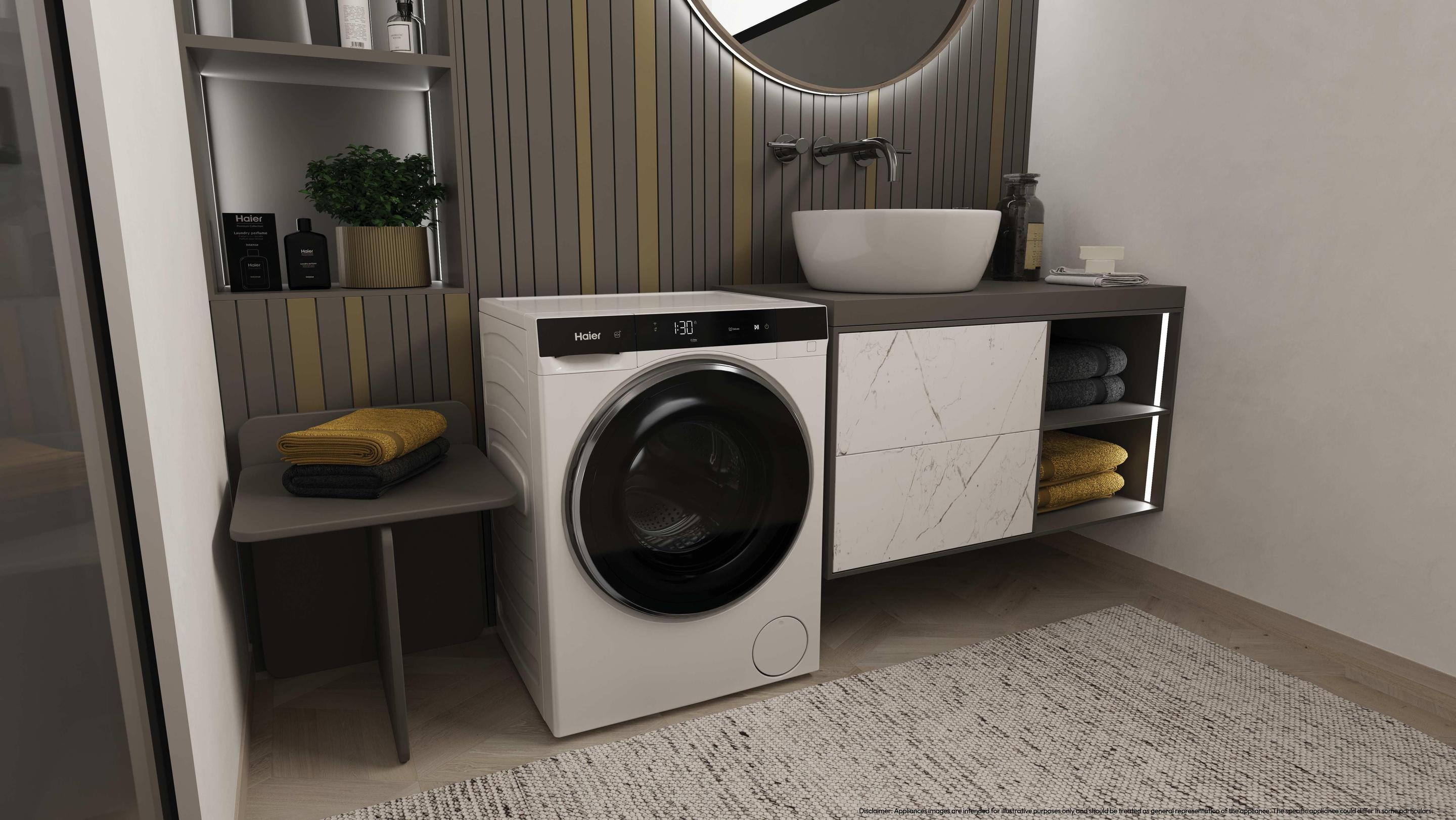 Máquina de Lavar e Secar Roupa Independente HAIER HWD50BP12307US (C - 5 kg - 2,5 kg - Branco) — miniatura 9