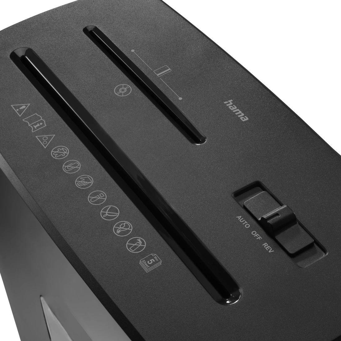 Destruidora de Papel HAMA Prime M50CD-B (Microcorte P-5 - Preto) — miniatura 3