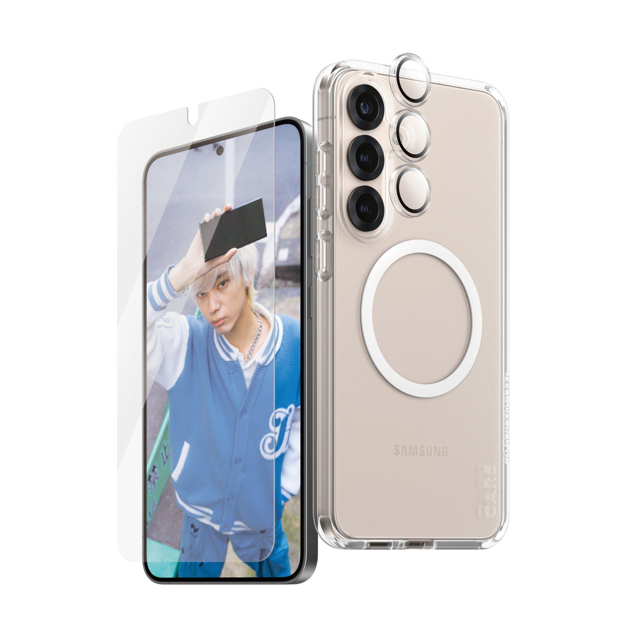 Conjunto de Proteção de Ecrã PANZERGLASS CARE Flagship 3-in-1 Bundle Samsung Galaxy S25 Plus (Samsung - Transparente)