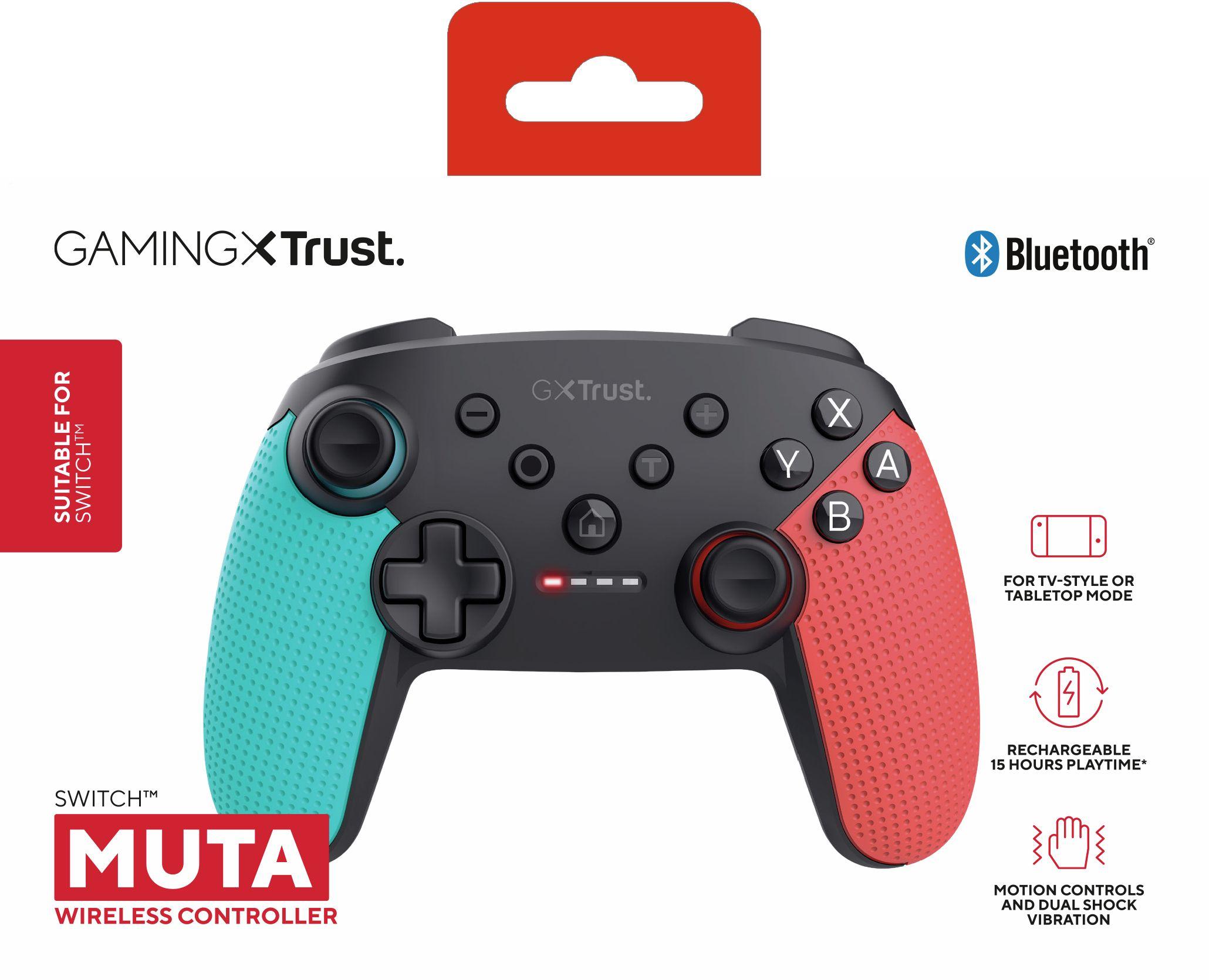 Comando TRUST GAMING GXT 1246B Muta (Nintendo Switch - Sem fios - Preto, Azul e Vermelho) — miniatura 7