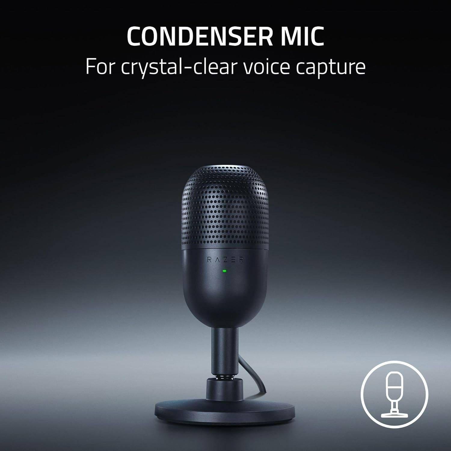 Microfone Gaming RAZER Seiren V3 Mini (Microfone de mesa - Com fios - USB - Preto) — miniatura 2