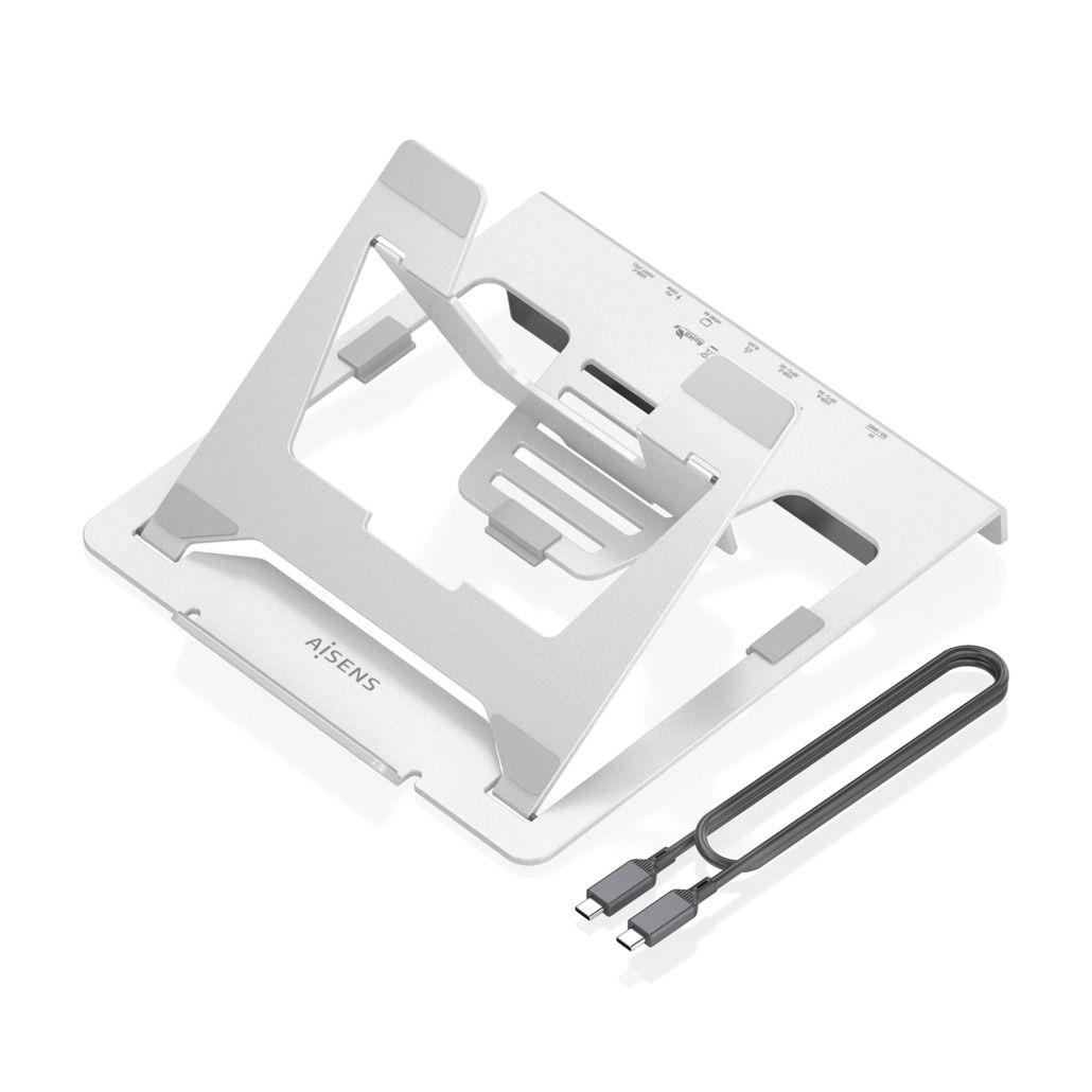 Suporte para Portátil e Tablet AISENS ASUC-7P045-GR (40,6 cm - 0,6 m - Cinzento)