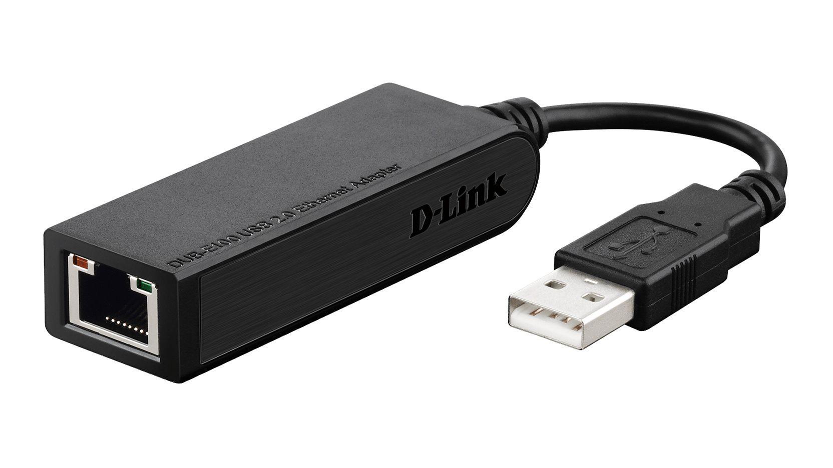 Adaptador USB para Ethernet D-LINK DUB-E100 (RJ-45 - PC - Preto)
