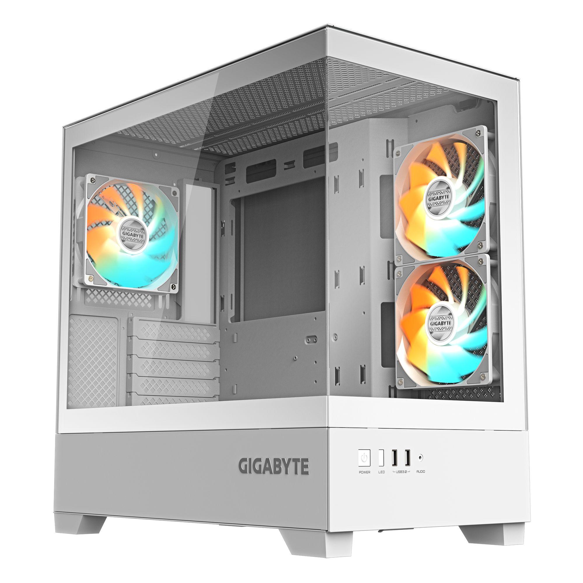 Caixa PC GIGABYTE C201 Panoramic ICE (Micro-ATX, Mini-ITX - Midi Tower - Vidro, Plástico, Aço - Branco)