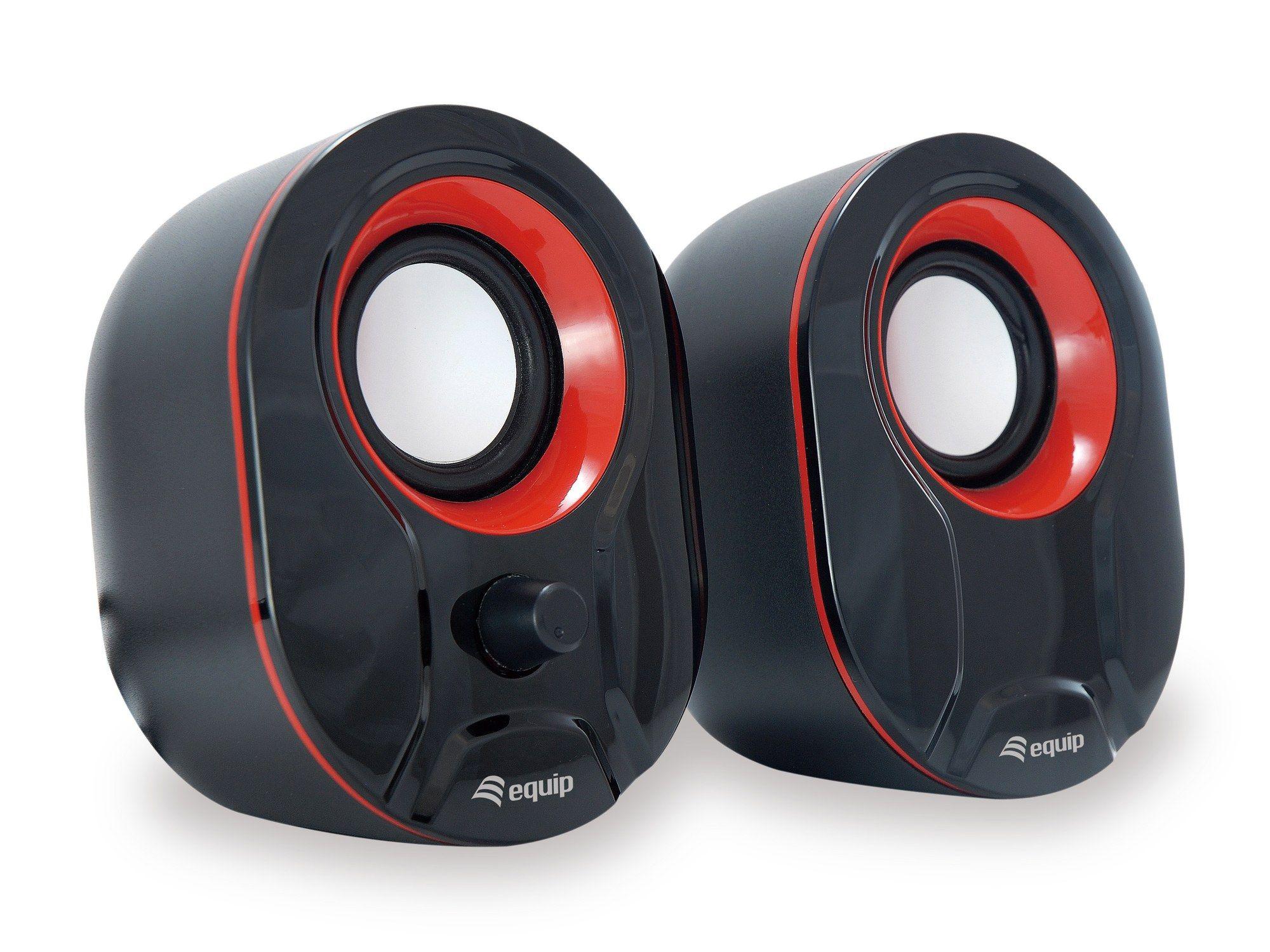 Colunas EQUIP Life USB 245332 (Com fios - 6 W - 2.0 canais - Preto e Vermelho)
