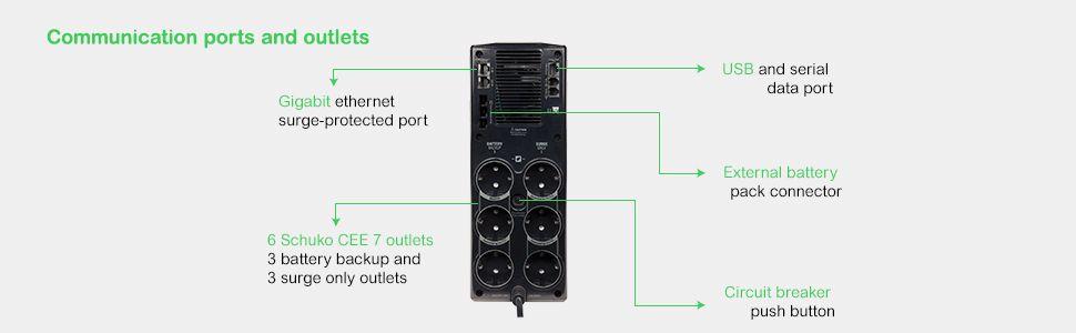 UPS Line-Interactive APC Back-UPS Pro BR1500G-GR (Telefone - Europa - Tipo F - Preto), miniatura 11