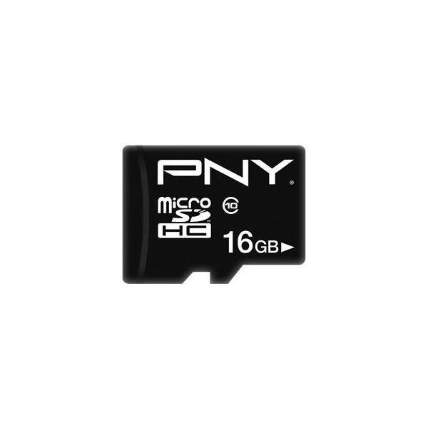 Cartão de Memória microSDHC PNY SDU16G10PPL-GE (16GB - Classe 10 - Preto)