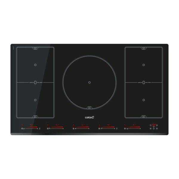 Placa de Indução de Encastre CATA INSB9012BK (9000 W - Placa de indução - Toque - Preto)