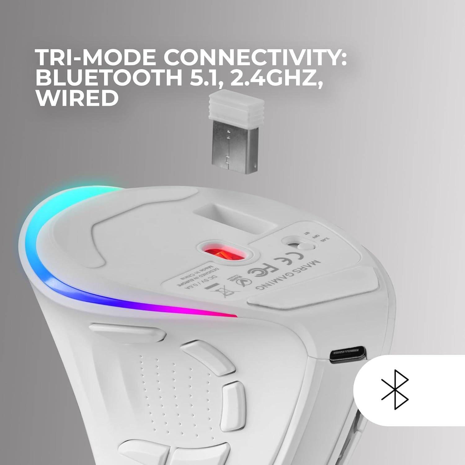 Rato Gaming MARS GAMING MM-SK Vertical (Mão direita - 8400 DPI - Ótico - Branco), miniatura 6