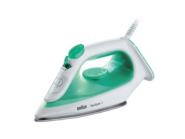 Ferro de Engomar BRAUN SI1040GR (2000 W - 0,22 l - Base de cerâmica - Verde e branco)