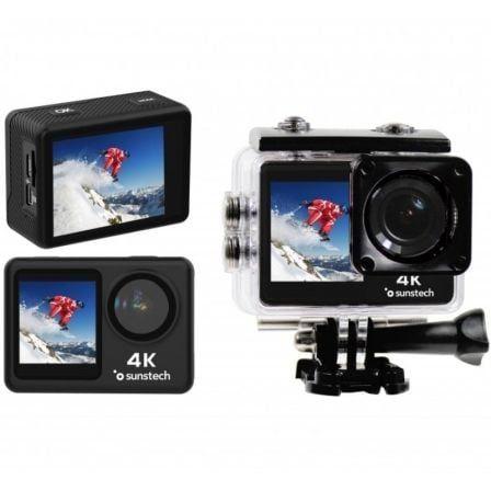 Câmara de Ação SUNSTECH Adventure 4K (3840 x 2160 pixels - USB e Wi-Fi - Preto)