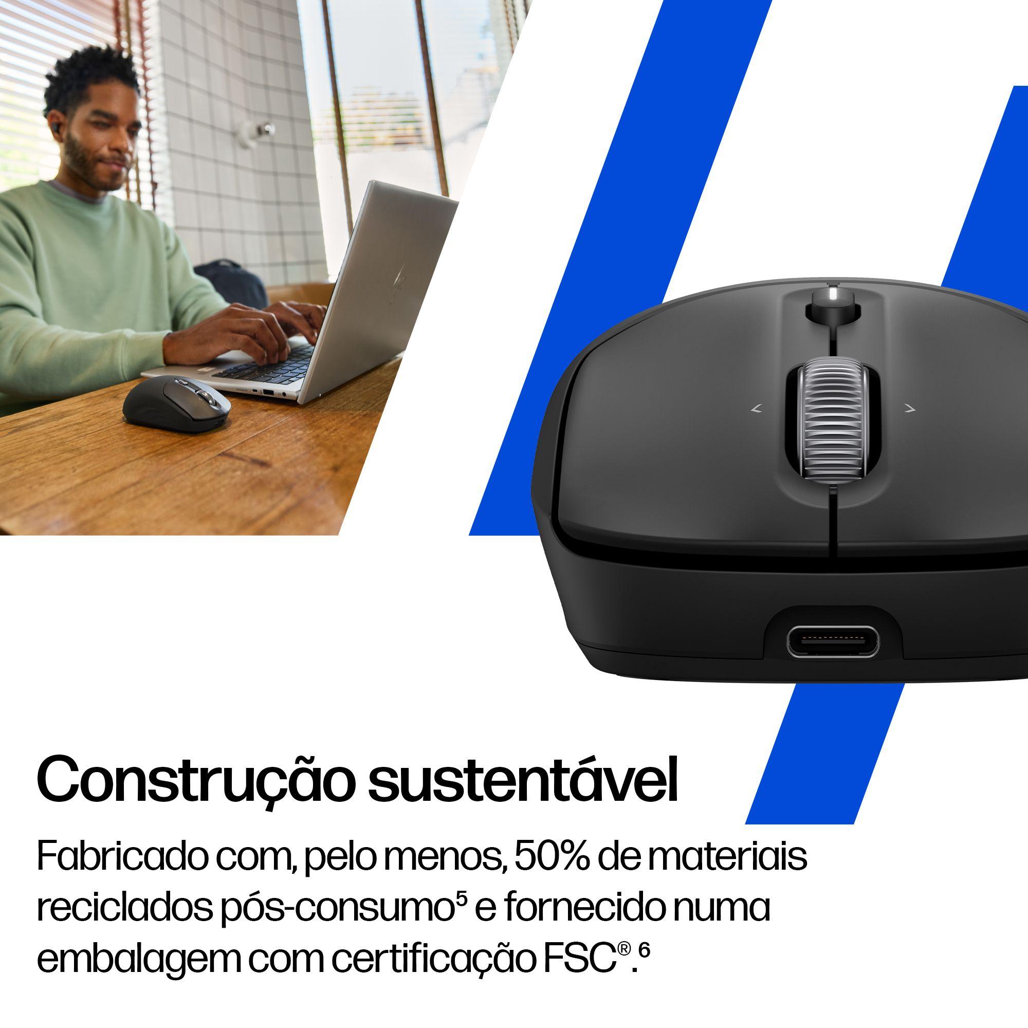 Rato HP 705 (Ambidestro - 6000 DPI - Ótico - Preto), miniatura 6